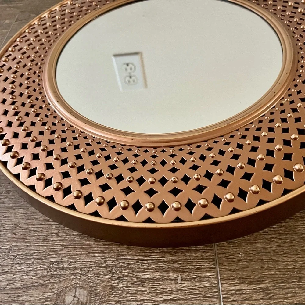 Elegant Copper color Wall Mirror D 16 inches